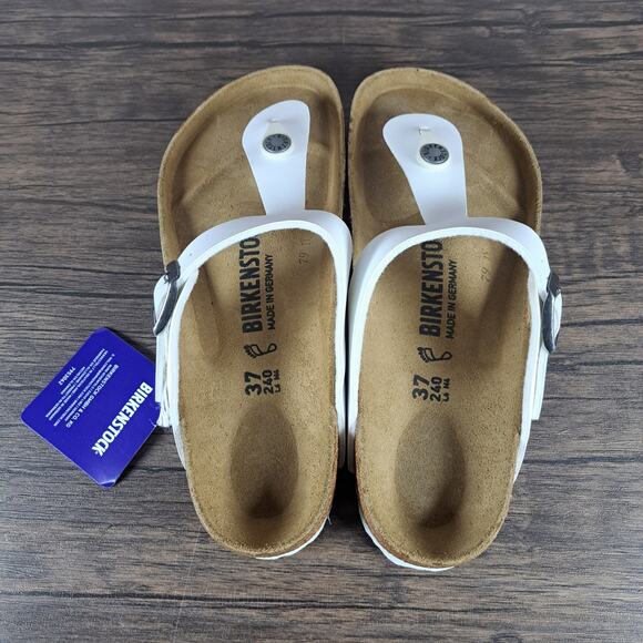 Birkenstock Gizeh Birko Flor Sandals Women's Sz 6 EU37 White (NWT) - Picture 6 of 8